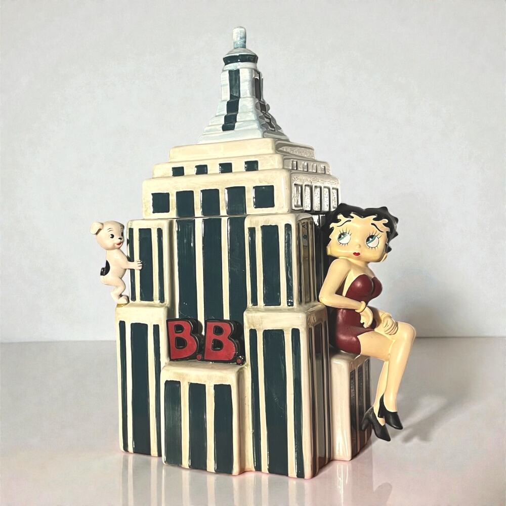 Vintage Betty Boop Art Deco Empire State Building Cookie Jar by Vandor 1998